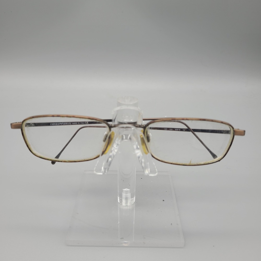 Emporio Armani 120 1021 Bronze Rectangular Eyeglasses Frames Italy 50-19-135